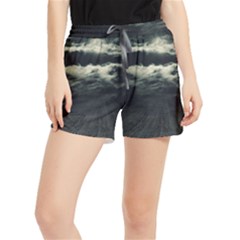 Dark Night Landscape Scene Runner Shorts