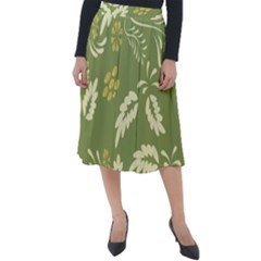 Folk Flowers Pattern Floral Surface Design Seamless Pattern Classic Velour Midi Skirt  by Eskimos