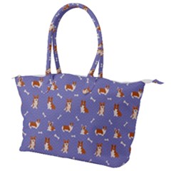 Cute Corgi Dogs Canvas Shoulder Bag by SychEva