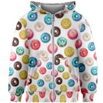 Delicious Multicolored Donuts On White Background Kids  Zipper Hoodie Without Drawstring