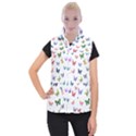 Cute Bright Butterflies Hover In The Air Women s Button Up Vest View1