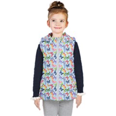 Beautiful Bright Butterflies Are Flying Kids  Hooded Puffer Vest by SychEva