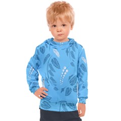 Folk Flowers Pattern Floral Surface Design Seamless Pattern Kids  Hooded Pullover by Eskimos