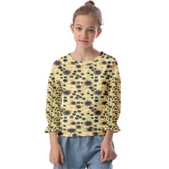 Floral Kids  Cuff Sleeve Top