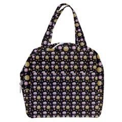 Shiny Pumpkins On Black Background Boxy Hand Bag by SychEva