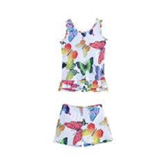 Bright Butterflies Circle In The Air Kids  Boyleg Swimsuit by SychEva