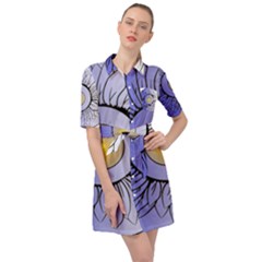 Flower Belted Shirt Dress by zappwaits