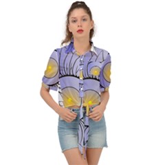 Flower Tie Front Shirt  by zappwaits