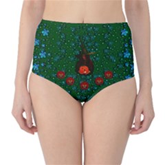 Halloween Pumkin Lady In The Rain Classic High-waist Bikini Bottoms by pepitasart