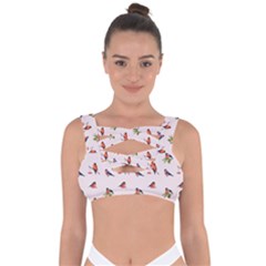 Bullfinches Sit On Branches Bandaged Up Bikini Top by SychEva