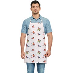 Bullfinches Sit On Branches Kitchen Apron by SychEva