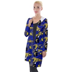 Abstract Emeror Angel Fish Hooded Pocket Cardigan by SeaworthyClothing