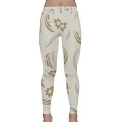 Folk Flowers Pattern Floral Surface Design Seamless Pattern Classic Yoga Leggings by Eskimos