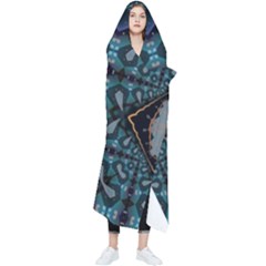 Blue Pattern Wearable Blanket by Dazzleway