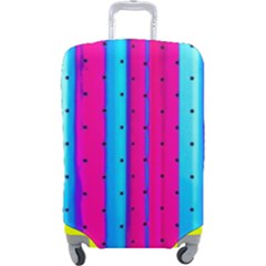 Warped Stripy Dots Luggage Cover (large)