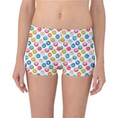 Multicolored Sweet Donuts Reversible Boyleg Bikini Bottoms by SychEva