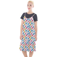 Multicolored Sweet Donuts Camis Fishtail Dress by SychEva