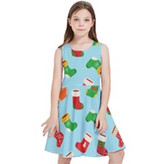 Christmas Socks Kids  Skater Dress by SychEva