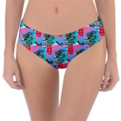 Retro Snake Reversible Classic Bikini Bottoms by Sparkle