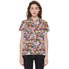 Retro Color Short Sleeve Pocket Shirt by Sparkle