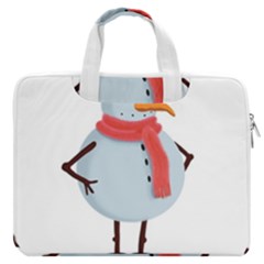 Angry Snowman Macbook Pro Double Pocket Laptop Bag by SychEva