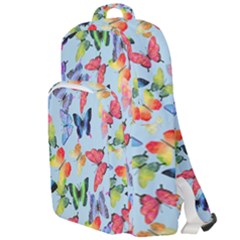 Watercolor Butterflies Double Compartment Backpack by SychEva