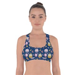 Autumn Pumpkins Cross Back Sports Bra by SychEva