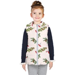 Rowan Branches And Spruce Branches Kids  Hooded Puffer Vest by SychEva