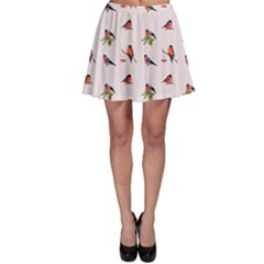 Bullfinches Sit On Branches Skater Skirt by SychEva