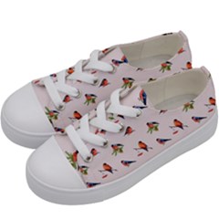 Bullfinches Sit On Branches Kids  Low Top Canvas Sneakers by SychEva