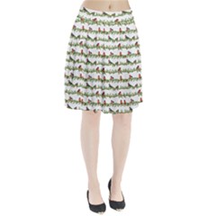 Bullfinches On The Branches Pleated Skirt by SychEva