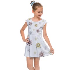 Magic Snowflakes Kids  Cap Sleeve Dress by SychEva