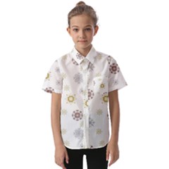 Magic Snowflakes Kids  Short Sleeve Shirt by SychEva