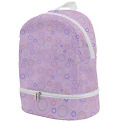 Multicolored Circles On A Pink Background Zip Bottom Backpack by SychEva