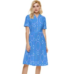 Circles Button Top Knee Length Dress