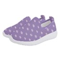 Pink Clouds On Purple Background Women s Slip On Sneakers View2