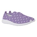 Pink Clouds On Purple Background Women s Slip On Sneakers View3