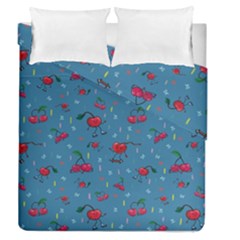 Red Cherries Athletes Duvet Cover Double Side (queen Size) by SychEva