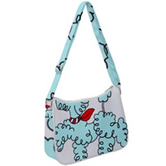 Doodle Poodle  Zip Up Shoulder Bag by IIPhotographyAndDesigns