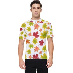 Bright Autumn Leaves Men s Short Sleeve Rash Guard by SychEva