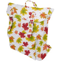 Bright Autumn Leaves Buckle Up Backpack by SychEva