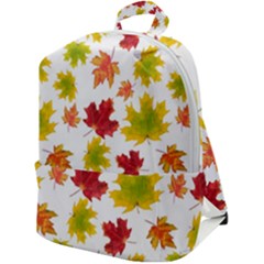 Bright Autumn Leaves Zip Up Backpack by SychEva