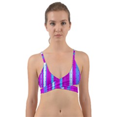 Warped Stripy Dots Wrap Around Bikini Top by essentialimage365