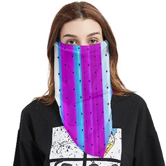 Warped Stripy Dots Face Covering Bandana (triangle) by essentialimage365