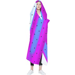 Warped Stripy Dots Wearable Blanket by essentialimage365