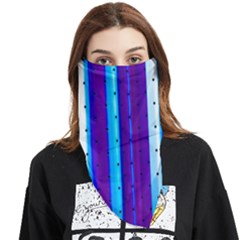 Warped Stripy Dots Face Covering Bandana (triangle) by essentialimage365