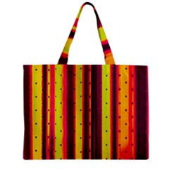 Warped Stripy Dots Zipper Mini Tote Bag by essentialimage365