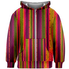 Warped Stripy Dots Kids  Zipper Hoodie Without Drawstring by essentialimage365