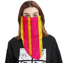 Warped Stripy Dots Face Covering Bandana (triangle) by essentialimage365