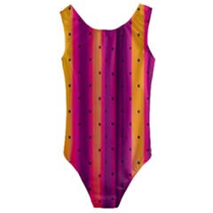 Warped Stripy Dots Kids  Cut-out Back One Piece Swimsuit by essentialimage365